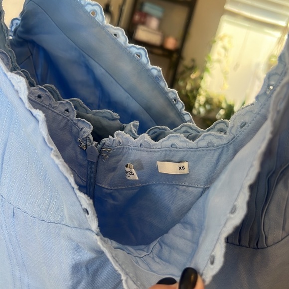 HOUSE OF CB 'Tilly' Blue Pin Tuck Mini Dress NWOT - Picture 11 of 11